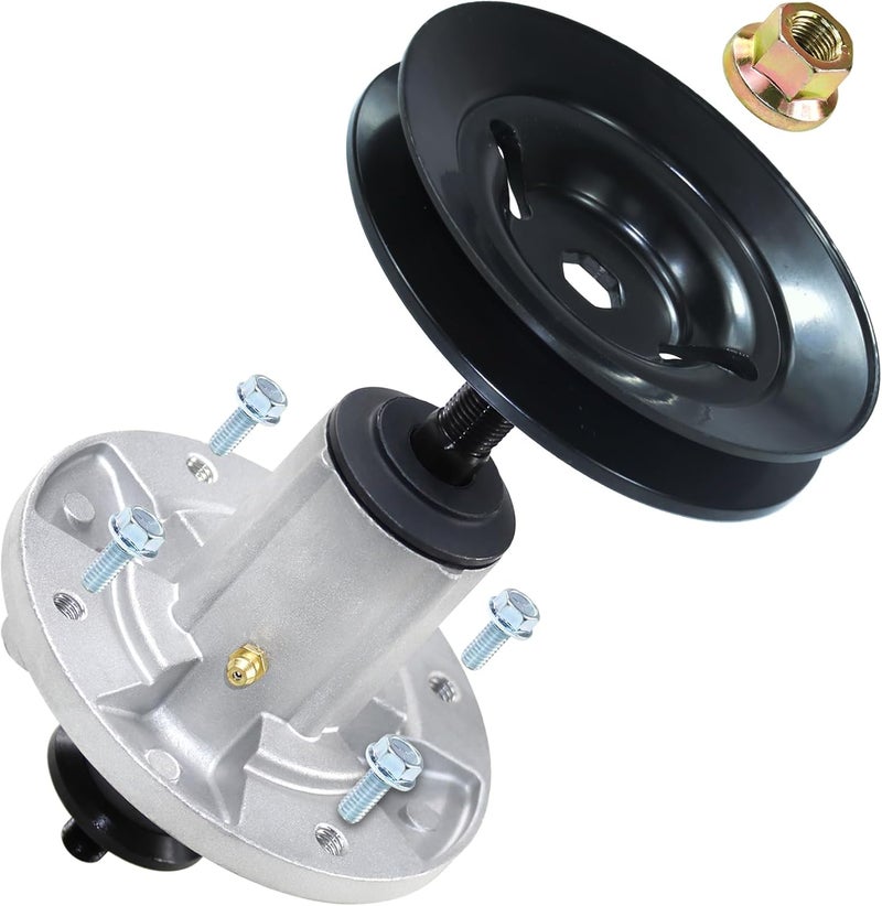 POSEAGLE Pre-Greased AM136733 Spindle Assembly with M155979 Spindle Pulley Replace John Deere AM143469 Kit, AM137097, GX20335, John Deere Z245 Spindle for John Deere Z245 EZtrak Zero Turn Mowers - Image 5