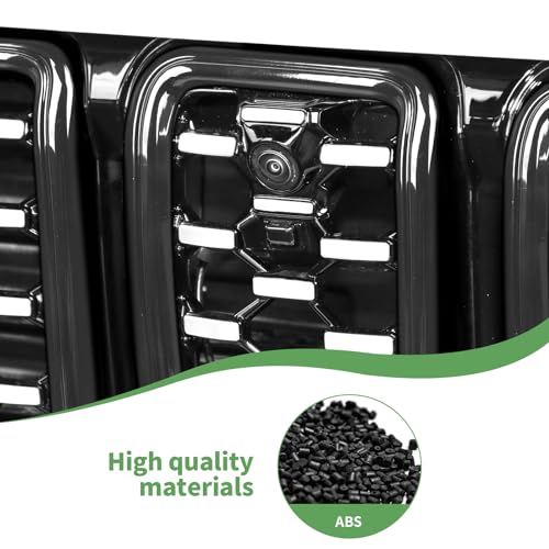 JeCar Front Grille Insert Grill Trim Covers Exterior Accessories Compatible with Jeep Grand Cherokee 2021-2023, Black - Image 5