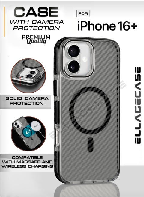 Case with stand for iPhone 16 Plus, Solid Camera Protection, Shockproof, Compatible with Magsafe and Wireless Charging