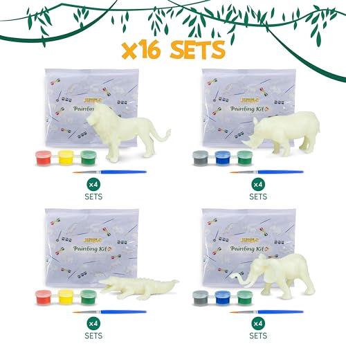 BONNYCO Safari Party Favors for Kids Painting Kit Pack 16 Jungle Goodie Bags Stuffers for Kids 35 48 Goody Bag Stuffers Pinata Filler Classroom Prizes Animal Return Gifts Birthday Party Boys - Image 5