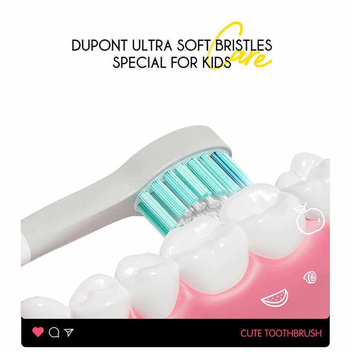 Apiyoo A7 Kids Sonic Electric Toothbrush, Cartoon Design, 3 Modes, Type-C Charging, Ipx7 Waterproof, Pink - Image 3