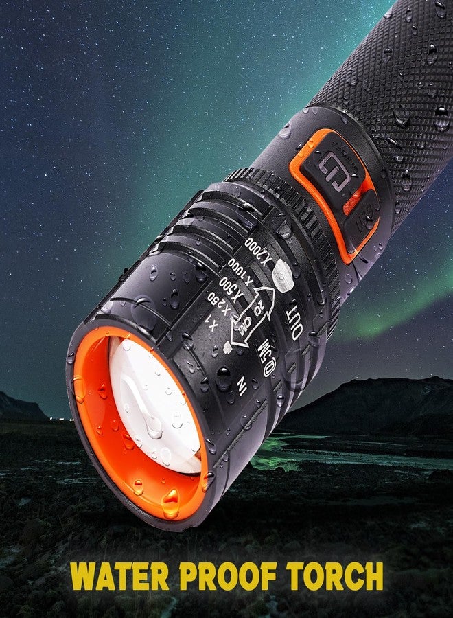 Care4 Care 4 Mini Flashlight 3 Modes Adjustable Zoomable Focus Torch for Emergency Outdoor Camping | Portable Desk Lamp Light with Gift Box (MZ-035) - Image 4