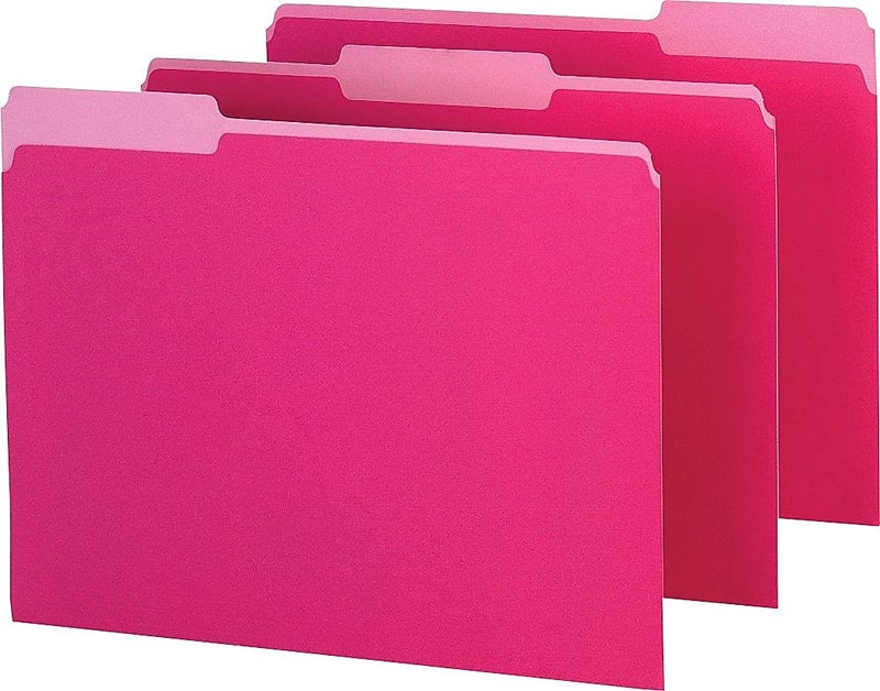 Pendaflex Interior File Folders, 1/3 Cut, Top Tab, Letter Size, Pink, 100 per Box (4210 1/3 PIN) - Image 5