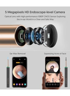 Bebird T15 Ear Wax Removal Tool, Ear Cleaner With Camera, Squeeze Acne Tool（Inside The Top Cover Cap), Wireless Otoscope Compatible With Iphone, Ipad, Android Phones  - Image 4