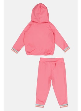 Body Glove Toddlers Girl 2 Pieces Long Sleeves Sweatshirt And Pants Set, Pink  - Image 2