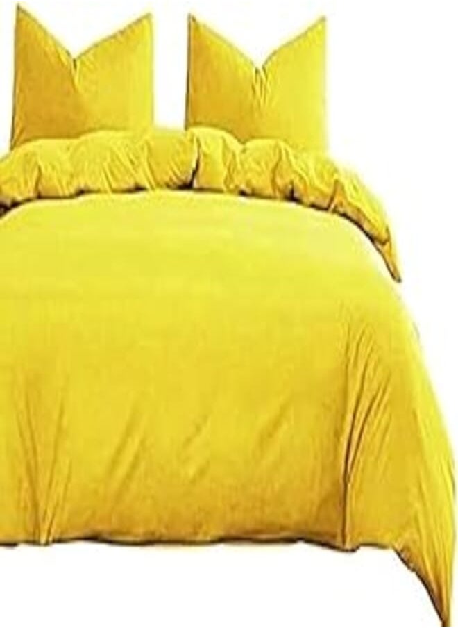 snooze Quilt cover, Plain Shiny yellow, 220 * 240 cm 