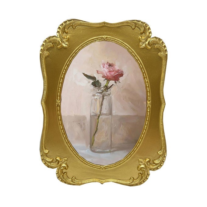 VINTAGE GOLD FRAMES 5X7 OVAL PICTURE FRAME TABLETOP AND WALL MOUNT DISPLAY VINTAGE WALL DECOR ORNATE GALLERY WALL ART