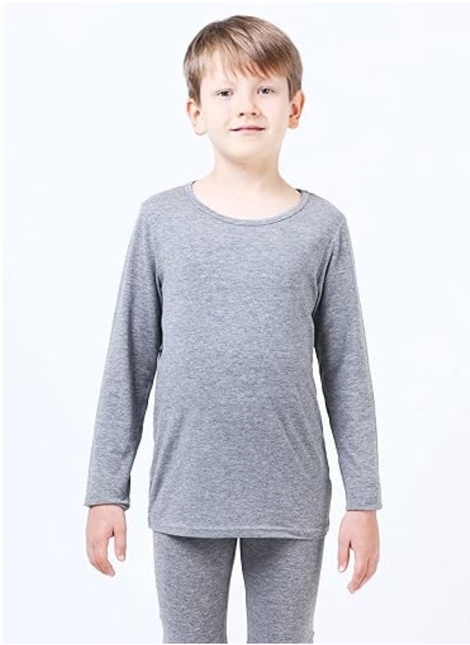 Generic Children's solid color thermal underwear sets Soft tops and bottoms Children's soft sleepwear sets  - Image 2