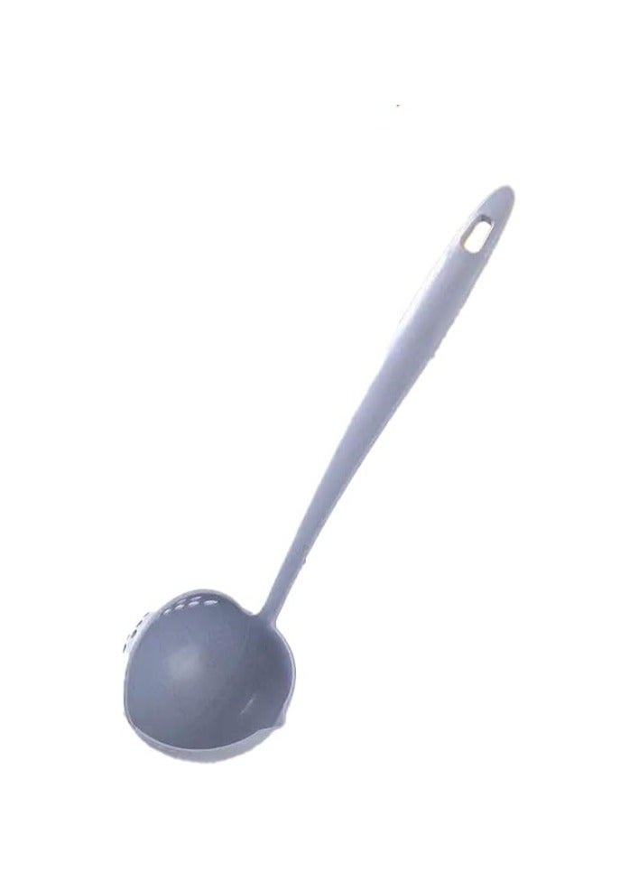 Popular 2 in 1 Wheat Straw Soup Spoon Long Handle Porridge Spoons Filter Home Cooking Tools Kitchen Accessories  - Image 5