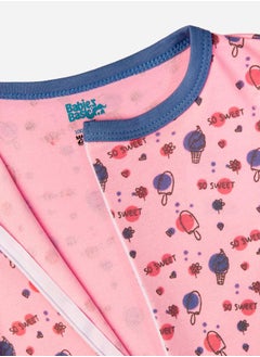 Babies Basic All-Over Printed Cotton Long Sleeves Sleepsuit  - Image 3