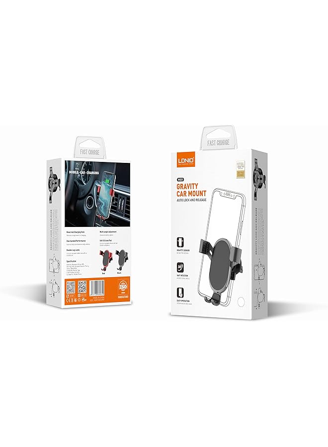 LDNIO Mg01 Car Phone Base (Black) - Image 4