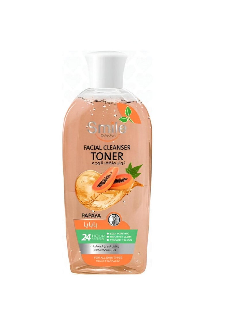سمايل تونر منظف للوجه وازالة المكياج بالبابايا من سمايل 200 مل