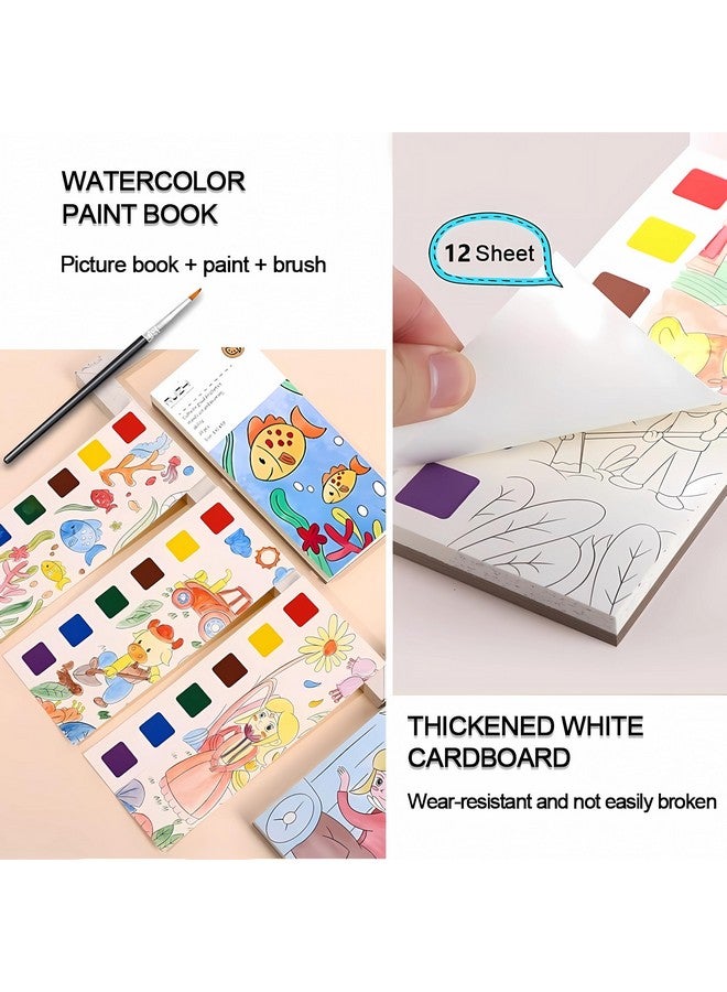 سيلي مي مجموعة كتب الرسم الجيبية SILLYME مع ألوان على كل ورقة - كتب تلوين مائية للأطفال - يحتوي كل كتاب أنشطة على 12 ورقة وفرشاة رسم واحدة - هدايا عيد ميلاد للبنات والأولاد (1) - Image 5