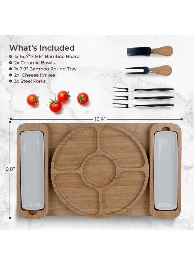Bambüsi Charcuterie Board Gift Set - Cheese Board & Serving Tray - Bamboo Charcuterie Boards - Gifts for Women - Housewarming Gifts for New Home, Mothers Day and Wedding Gifts for Couples 2025 - Image 3