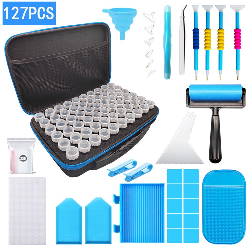 DIY Diamond Painting Tools Set – 60-Grids Diamond Bottle Satchel and Dot Drill Pen Accessories - Image 4