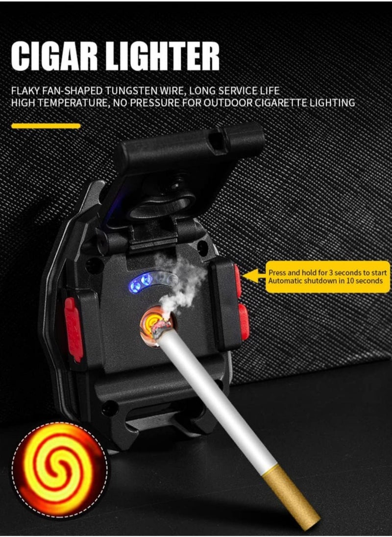 ELTRAZONE - Small Torch, 480LM Keyring LED Torch, USB Rechargeable Torch Keychain with 7 Lighting Modes, Pocket Flashlight EDC Multitool, IPX4 Waterproof Mini Torch for Camping - Image 1
