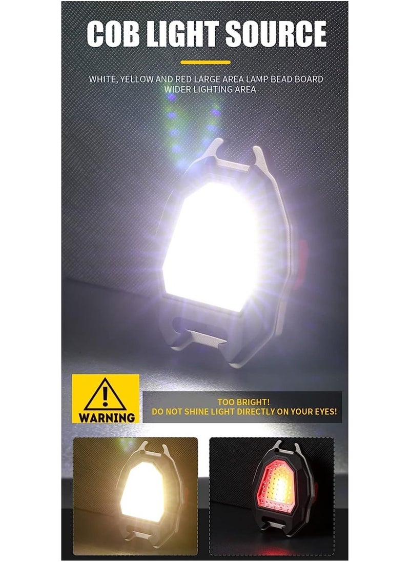 ELTRAZONE - Small Torch, 480LM Keyring LED Torch, USB Rechargeable Torch Keychain with 7 Lighting Modes, Pocket Flashlight EDC Multitool, IPX4 Waterproof Mini Torch for Camping - Image 1