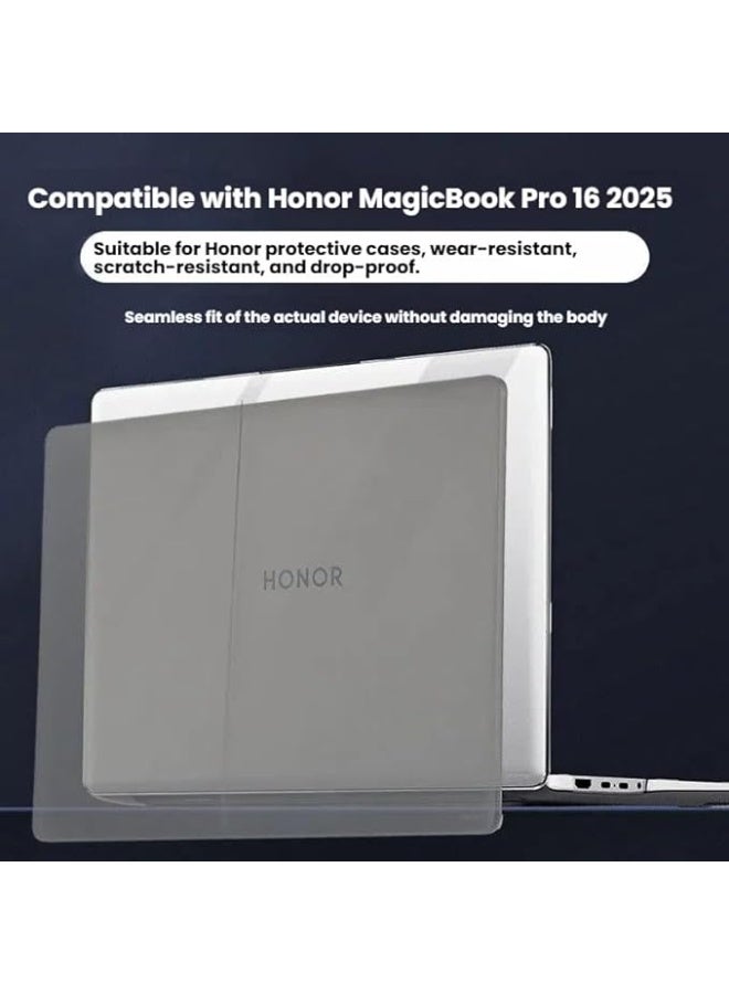 Case Compatible with Honor MagicBook Pro 16 2025 16 Inch Laptop Protective Shell Frosted Transparent Shell Cover Heat Dissipation and Anti Drop - Image 2