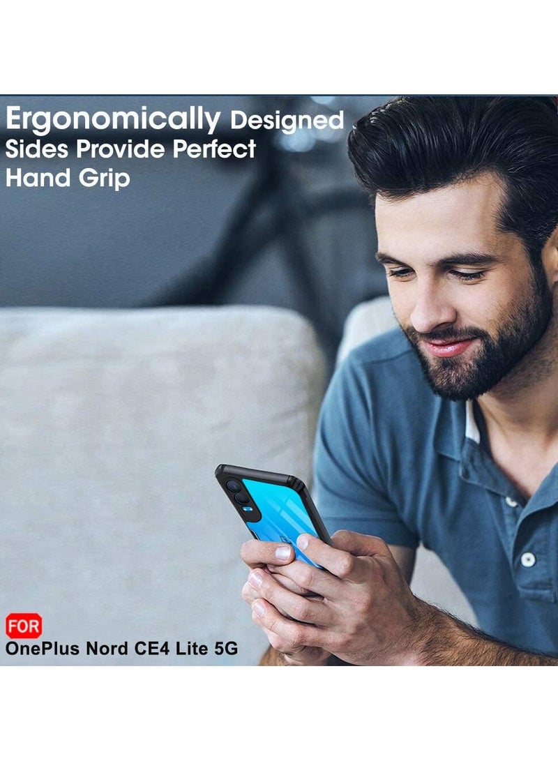 OnePlus Nord CE 4 Lite Hard PC Back Cover Case with Shockproof Premium TPU Border 360 Degree Impact Resistant Camera lens Protection Transparent Cover For OnePlus Nord CE 4 Lite - Image 3