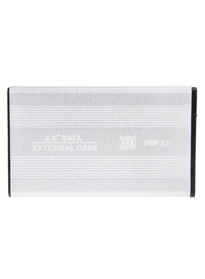 NIBEMINENT USB 2.0 SATA Enclosure External Case for Laptop Hard Disk Silver  - Image 1