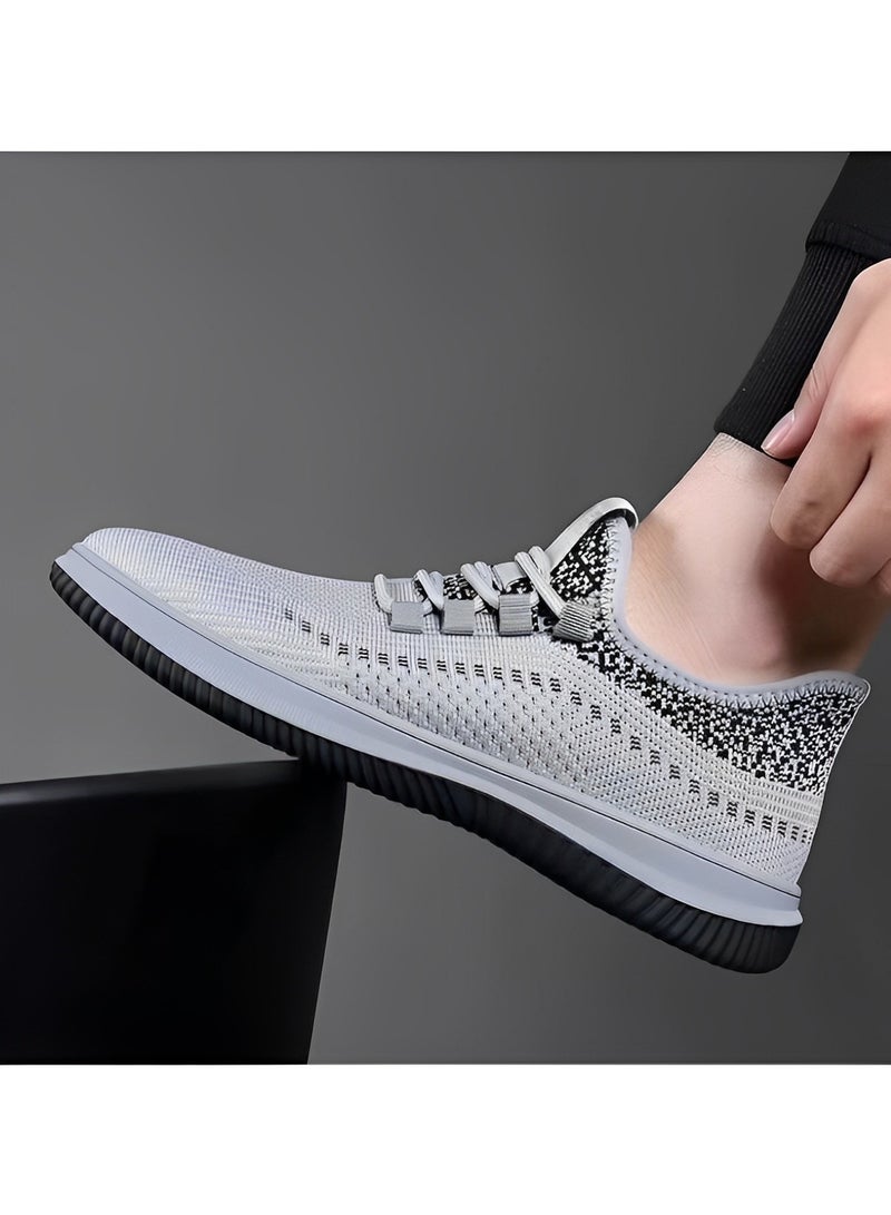 REOCLE Men's Mesh Sneakers Oxfords Business Dress Shoes Lace-Up Lightweight Breathable Walking Shoes Mesh Workout Shoes Running Shoes - Image 3