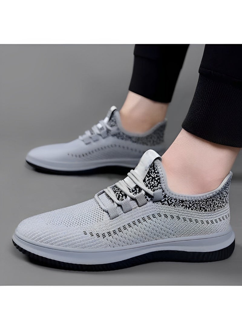 REOCLE Men's Mesh Sneakers Oxfords Business Dress Shoes Lace-Up Lightweight Breathable Walking Shoes Mesh Workout Shoes Running Shoes - Image 5