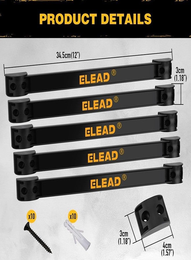 ELEAD حامل أدوات مغناطيسي من ELEAD، 6 قطع، مقاس 12 بوصة، منظم تخزين - رف مثبت على الحائط، منظم المرآب، حامل مغناطيسي كهربائي، طاولة عمل، لوح، منظم شاحنة، شريط تعليق مثبت - Image 2