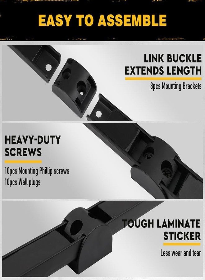 ELEAD حامل أدوات مغناطيسي من ELEAD، 6 قطع، مقاس 12 بوصة، منظم تخزين - رف مثبت على الحائط، منظم المرآب، حامل مغناطيسي كهربائي، طاولة عمل، لوح، منظم شاحنة، شريط تعليق مثبت - Image 3