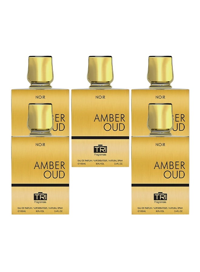 عطور TRI 5 قطع عطر عنبر عود نوار للجنسين 100 مل - Image 1