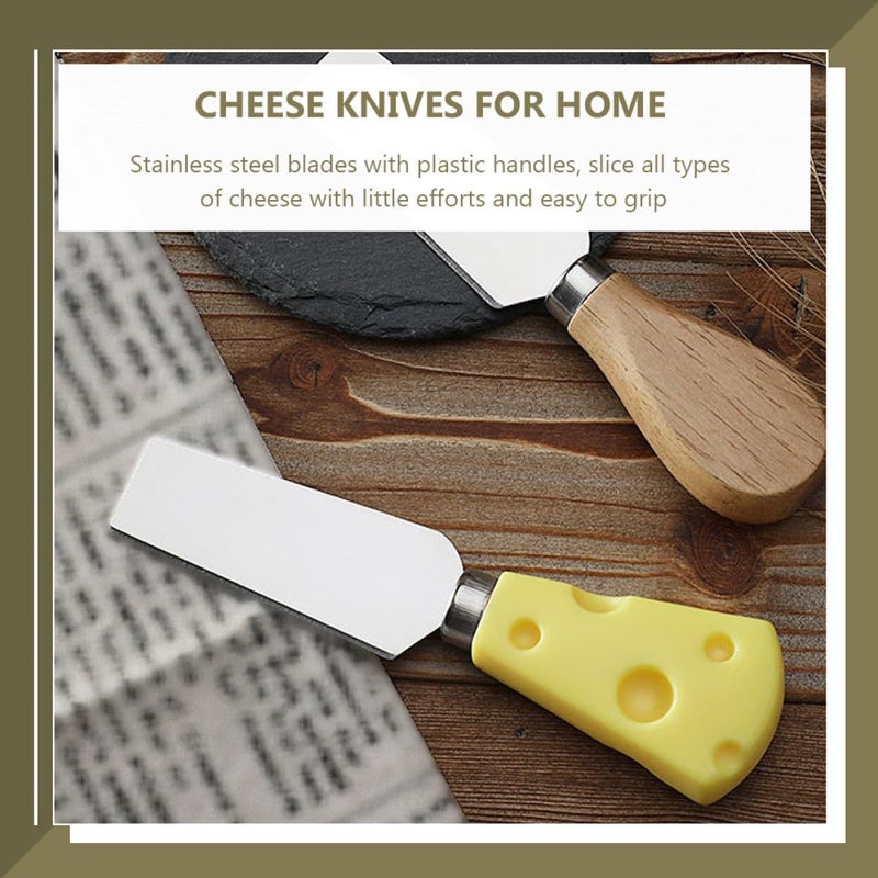 5pcs Stainless Steel Cheese Knives Set Forks for Home and Restaurant Use, Practical Metal Cutlery for Cutting and Serving Cheese - Image 5