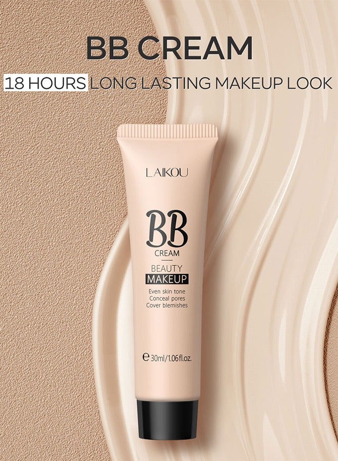 Laikou BB Cream,  Beauty Makeup, Even Skin Tone, Conceal Pores, Cover Blemishes, 30ml 1.06fl.oz. - Image 1