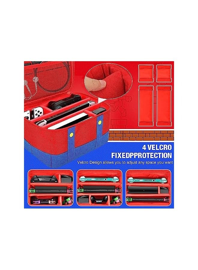 PROMASS Switch Carry Case, Storage Carrying Case Compatible With Nintendo Switch/Switch OLED Soft Shell Protective Travel Case for Switch Console Pro Controller & Accessories - Image 2