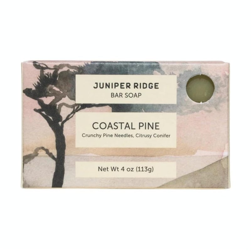 JUNIPER RIDGE Coastal Pine Bar Soap Cold Processed Mild Castile Soap Plant Based Ingredients Steam Distilled Essential Oils Paraben Phthalate Dye Cruelty Preservative Free 4oz Bar - Image 1