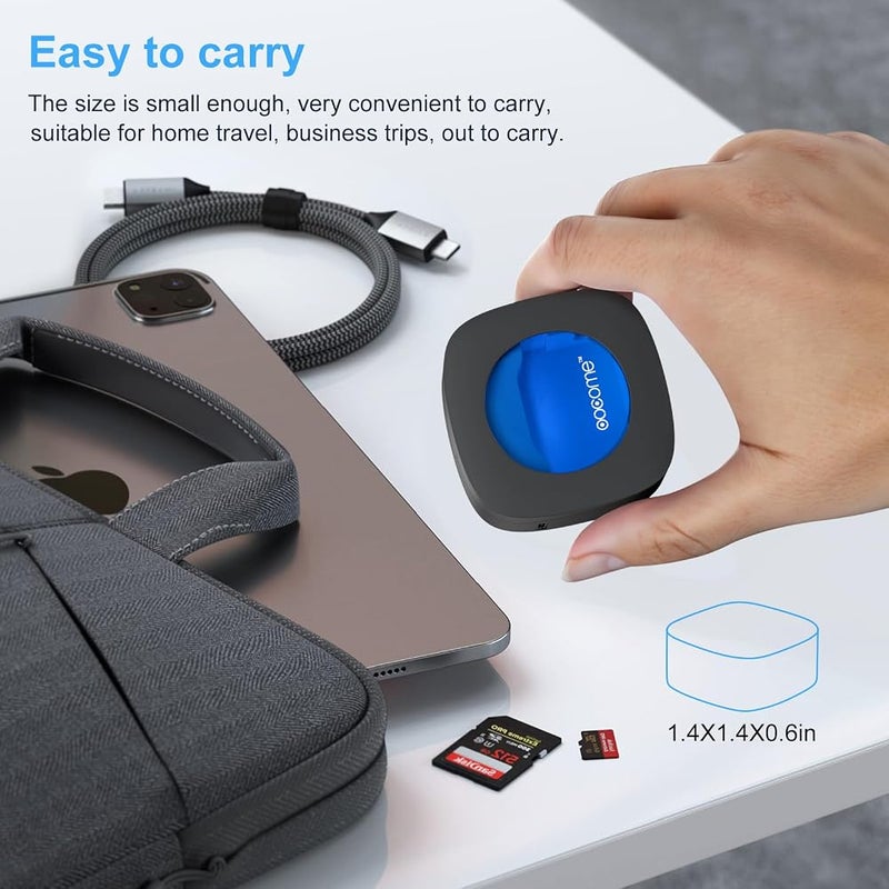 OOCOME Portable Deep UV Toothbrush Sanitizer Case Toothbrush Sanitizer Holder Organizer Case Toothbrush Cleaner Holder with Sticker free Punching for Travel and Family Use (2 Packs) - Image 2
