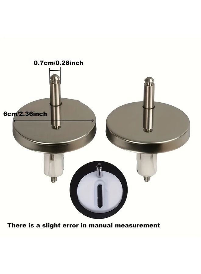 مجموعتان من مسامير مفصلات مقعد المرحاض العالمية مع أغطية سهلة الفك قابلة للتوسيع - Image 4