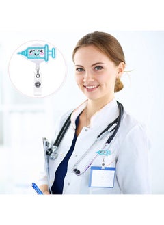 Zonon 5 Pieces Cute Nurse Badge Reels Felt Retractable Badge Reels Nursing Name Badge Holder Practical Id Badge Holder Gift For Nurses Students Teachers (Cute Style)  - Image 5