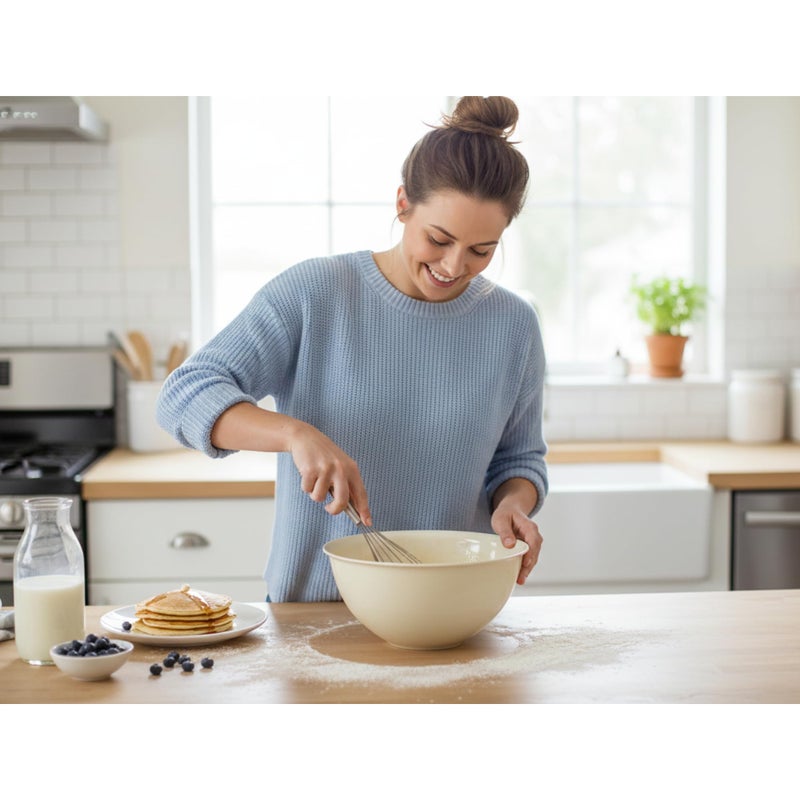 Tribello Large Mixing bowls 5-Quart 169oz - Plastic Salad/Mixing/Serving Bowl 1 pack - Image 2