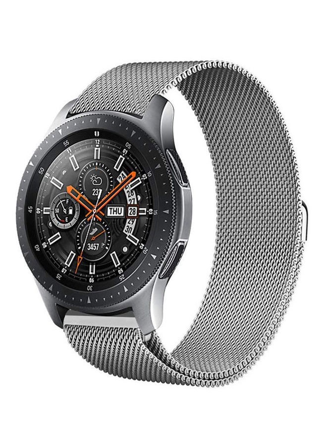 NIBEMINENT - Gear S3 Band,Galaxy Watch Bands, Milanese Loop Stainless Steel Strap Wrist Replacement Band Silver - Image 1
