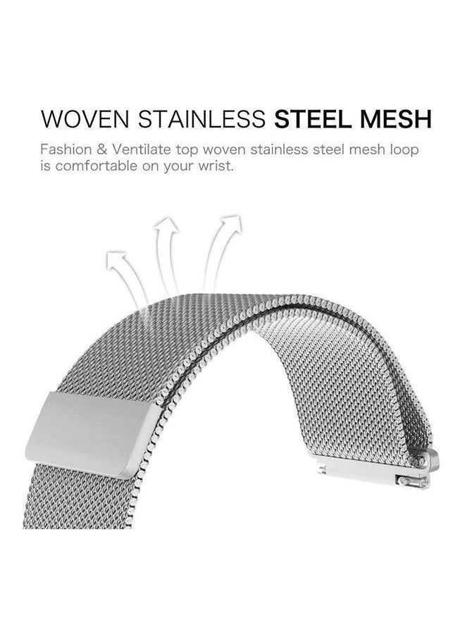 NIBEMINENT - Gear S3 Band,Galaxy Watch Bands, Milanese Loop Stainless Steel Strap Wrist Replacement Band Silver - Image 1