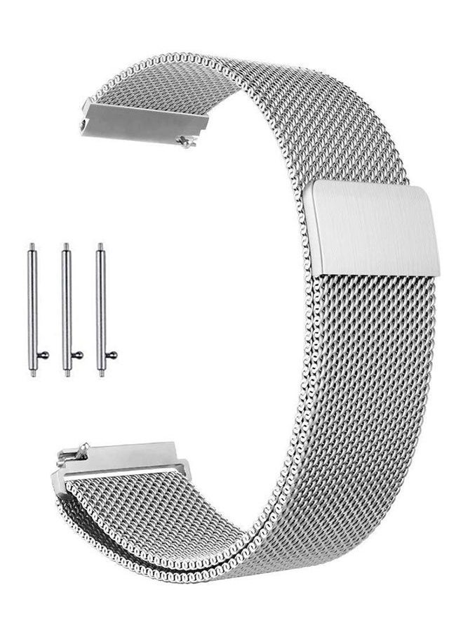 NIBEMINENT - Gear S3 Band,Galaxy Watch Bands, Milanese Loop Stainless Steel Strap Wrist Replacement Band Silver - Image 1