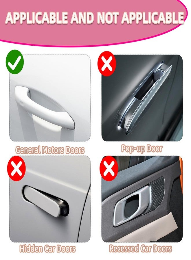 NBTEPEM 10 pcs Bling Diamond Car Door Handle Stickers, Bling Car Accessories for Women, Universal Rhinestone Crystal Glitter Door Handle Protector Stickers and Decals, Scratch Safety Reflective (Red) - Image 5