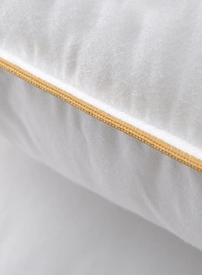 House One 1 Piece | Luxury Sleeping Pillow with Microfiber Filling, Elegant Double Gold Trim & Comfortable Support – 1000g - Image 3
