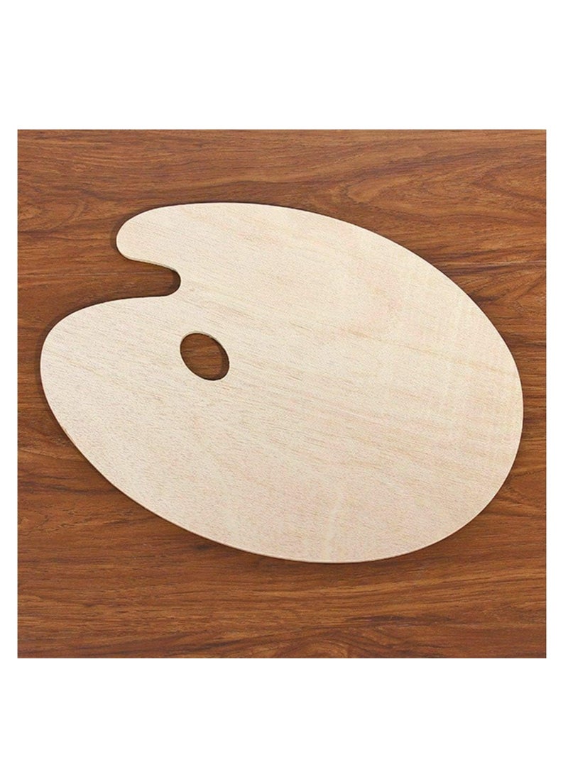 بريميفي لوحة ألوان خشبية كبيرة وخفيفة الوزن مقاس 40 × 30 سم مع فتحة إبهام لفن الطلاء الزيتي - Image 1