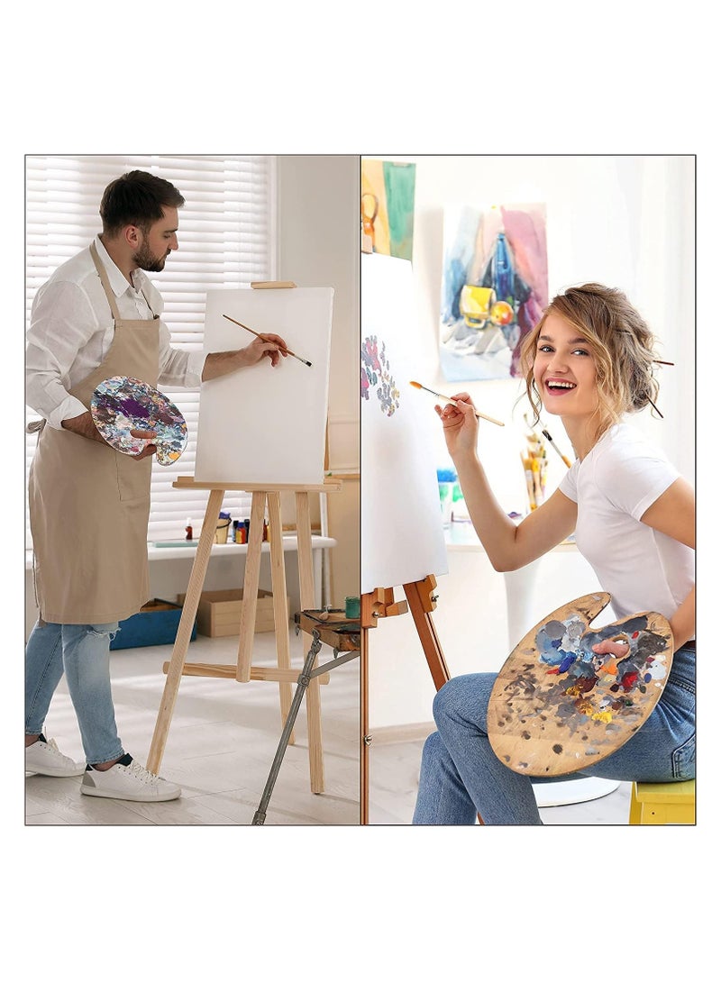 بريميفي لوحة ألوان خشبية كبيرة وخفيفة الوزن مقاس 40 × 30 سم مع فتحة إبهام لفن الطلاء الزيتي - Image 4