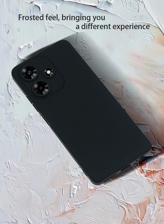 IAF Infinix Hot 30 Soft Silicone Gel Rubber Case Shockproof Matte Finish Back Cover Inner Fabric Lining full Camera Protection Case for Infinix Hot 30 (Black) - Image 3