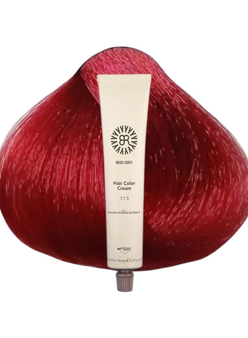 بي ار صبغه BR الايطاليه نباتيه 100%  للتلوين الشعر رقم 0.66   100 ملليلتر - Image 1