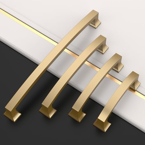 Amerdeco 10 Pack Champagne Bronze Cabinet Pulls 4 Inch Hole Center Cabinet Hardware Kitchen Champagne Gold Cabinet Handles for Bathroom Gold Drawer Pulls Dresser Pulls ZH0009 - Image 2