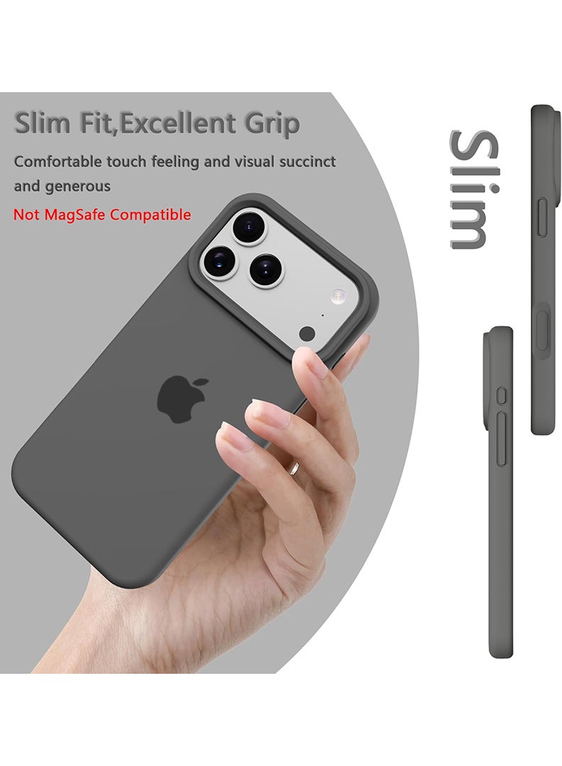 Case Up Apple iPhone 17 Pro Max 2025 Premium Soft Liquid Silicone Case Cover - Dark Grey - Image 2