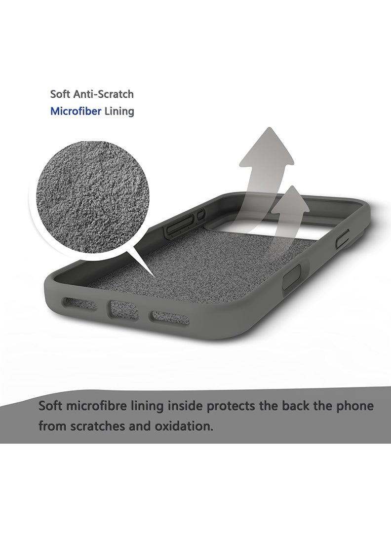 Case Up Apple iPhone 17 Pro Max 2025 Premium Soft Liquid Silicone Case Cover - Dark Grey - Image 3