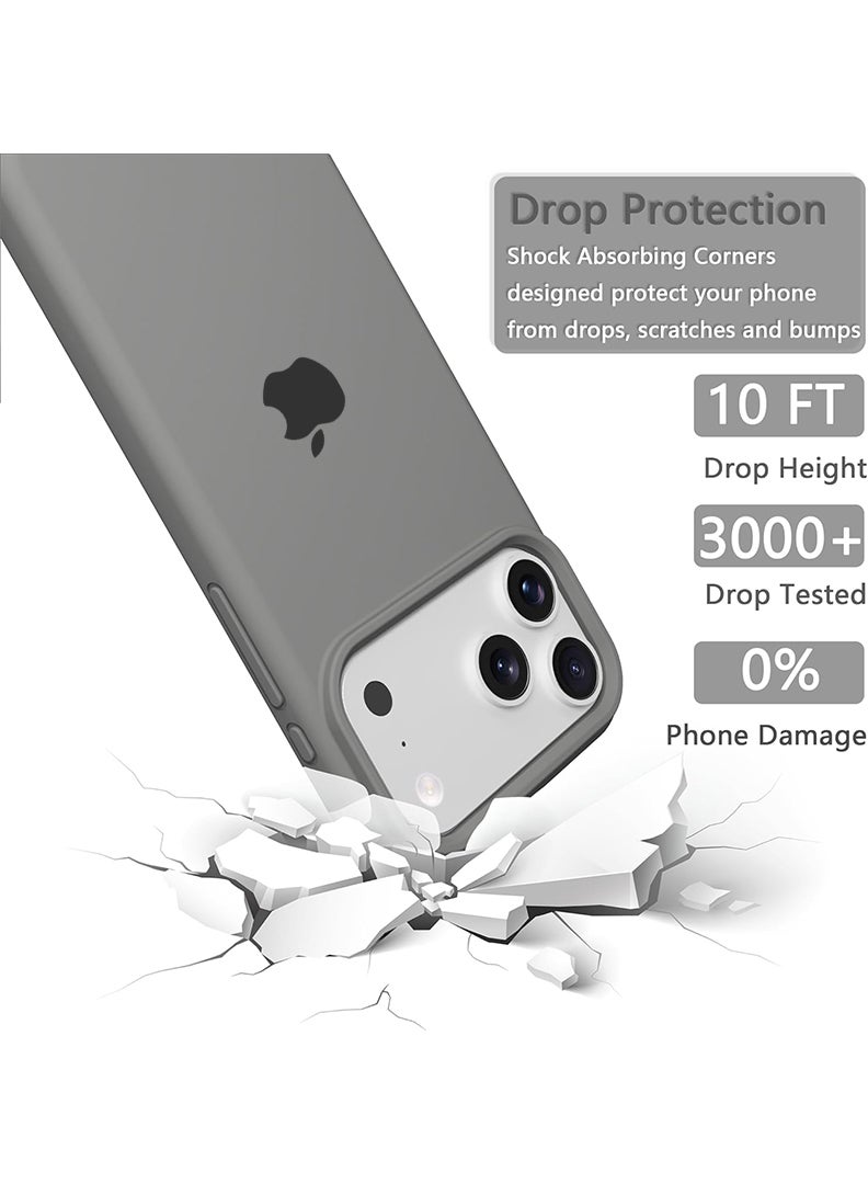 Case Up Apple iPhone 17 Pro Max 2025 Premium Soft Liquid Silicone Case Cover - Dark Grey - Image 5